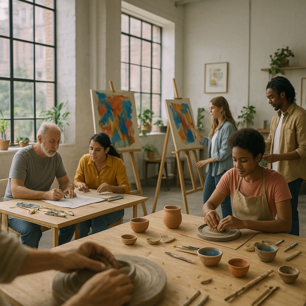 Kreatives Studio mit Workshops